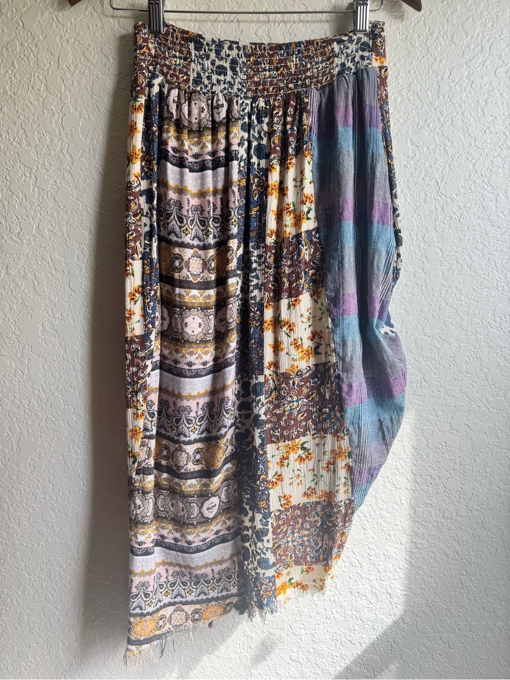 Oli & Hali Multi-Color Asymmetrical Patchwork Skirt - Picture 6 of 12